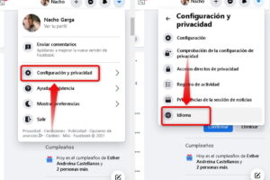 Cómo cambiar el idioma de la interfaz de Facebook y Google