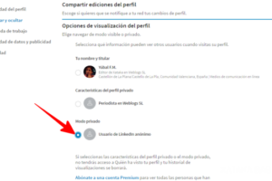 Cómo saber quién visita mi perfil de LinkedIn modo privado