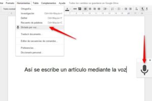 Cómo usar comandos de voz para escribir en Google Docs