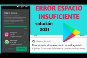 Solución al error de espacio insuficiente en el almacenamiento